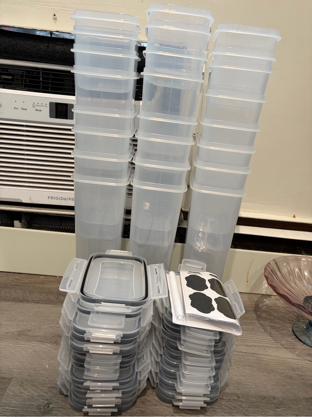 Amazon Clear Food Storage Containers with Gray Lids and Seals - Multi-Pack